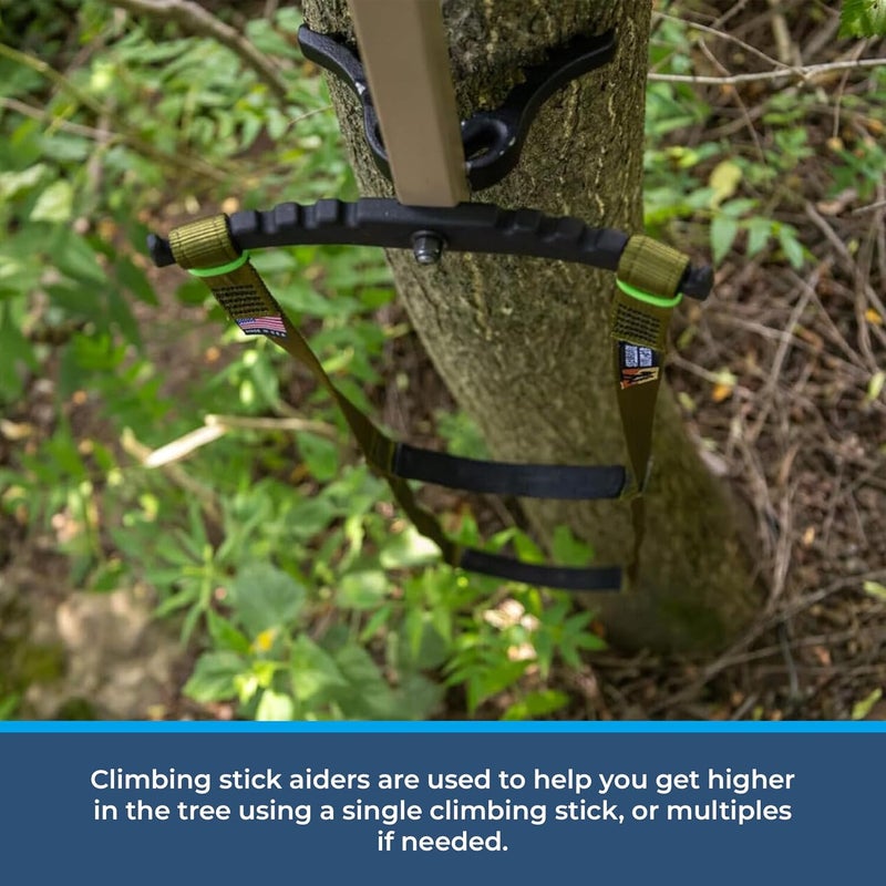 RNA Ape Canyon Outfitters Step Aider – Tree Saddle Climbing Aider. OD Green 4000-lb Tubular Webbing, CNC Sewn Ends, Lightweight Hunting Gear - 1, 2, or 3 Step Options - Image 5